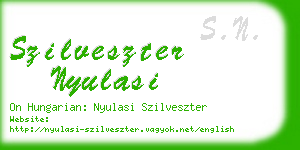 szilveszter nyulasi business card